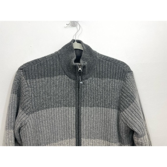 Prana Mens M Cotton Blend Full Zip Sweater Fleece Lined Pockets Jacket Cardigan - Picture 2 of 10